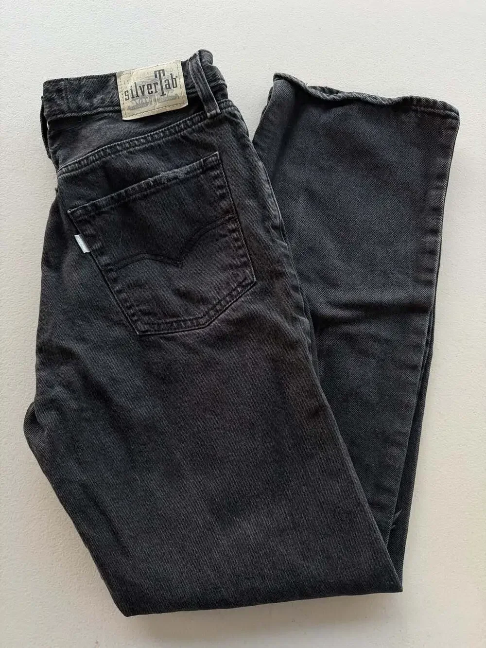 344 Levi's SilverTab '94 Baggy Distressed Black Jeans Size 29x31